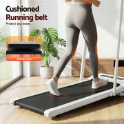 Everfit 2 in 1 Treadmill Electric Walking Pad Under Desk Home Gym Fitness 380mm White TMILL-380-PAD-WH