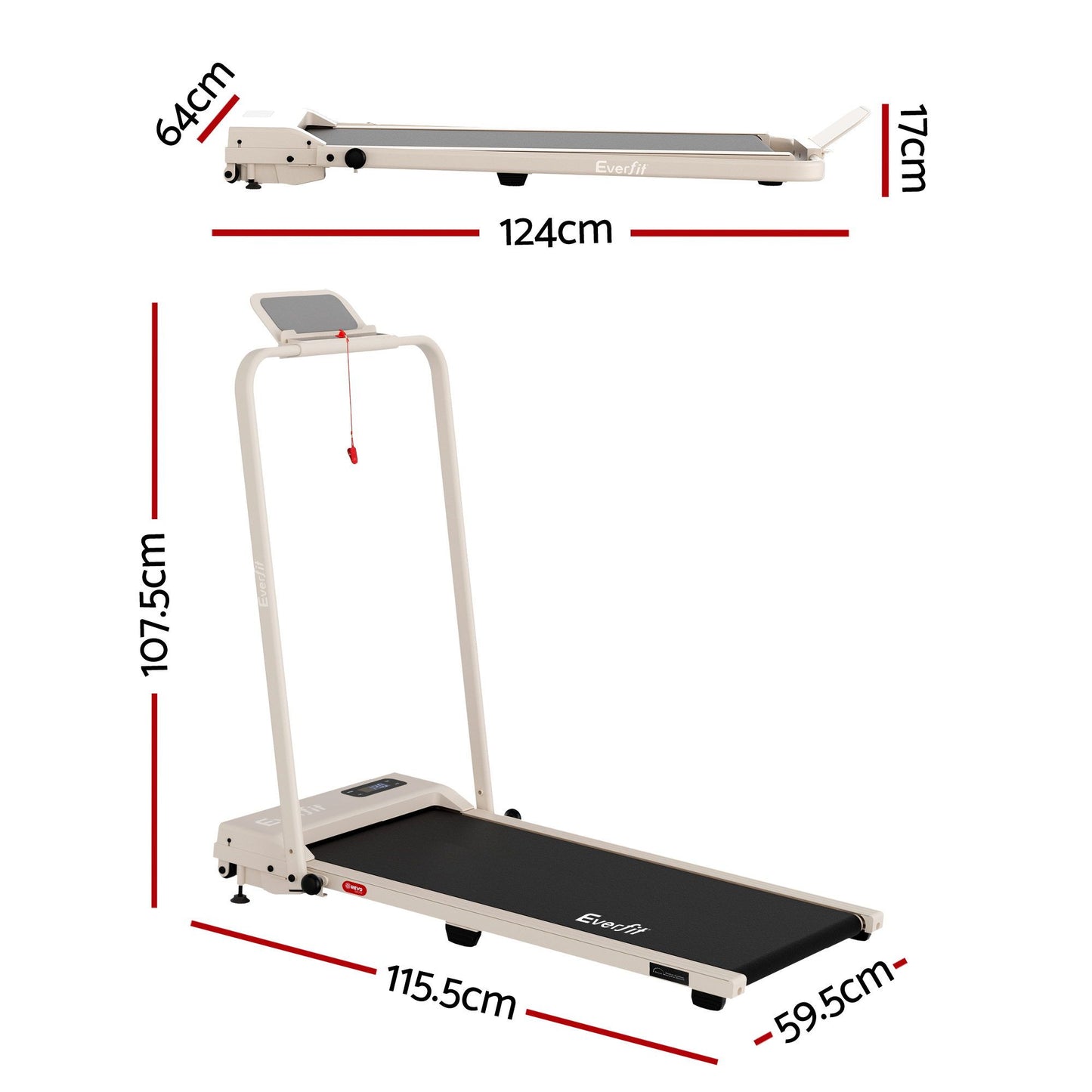 Everfit 3 in 1 Walking Pad Treadmill 12% Incline Under Desk Foldable Treadmills for Home Gym With 38cm Wide TMILL-380H-2INC-BG
