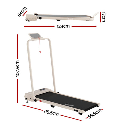 Everfit 3 in 1 Walking Pad Treadmill 12% Incline Under Desk Foldable Treadmills for Home Gym With 38cm Wide TMILL-380H-2INC-BG