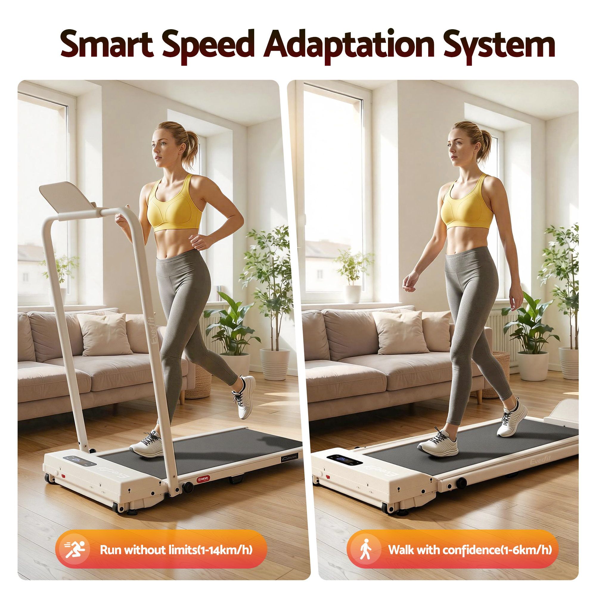 Everfit 3 in 1 Walking Pad Treadmill 12% Incline Under Desk Foldable Treadmills for Home Gym With 38cm Wide Belt APP Control