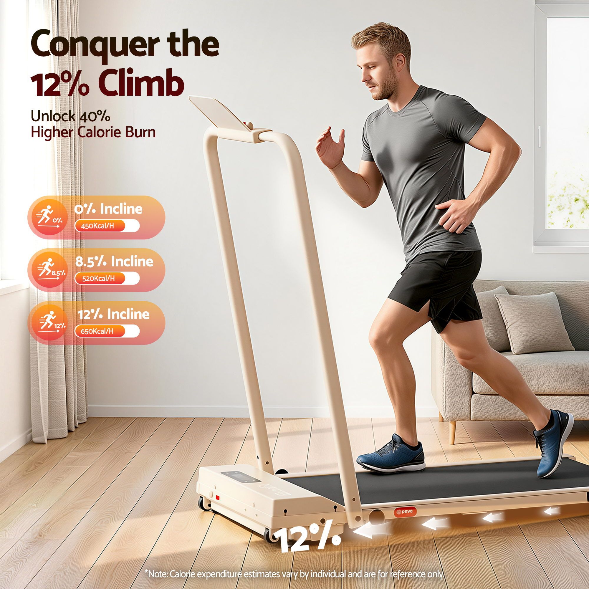 Everfit 3 in 1 Walking Pad Treadmill 12% Incline Under Desk Foldable Treadmills for Home Gym With 38cm Wide Belt APP Control