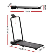 Everfit 3 in 1 Walking Pad Treadmill 12% Incline Under Desk Foldable Treadmills for Home Gym With 38cm Wide Belt APP Control