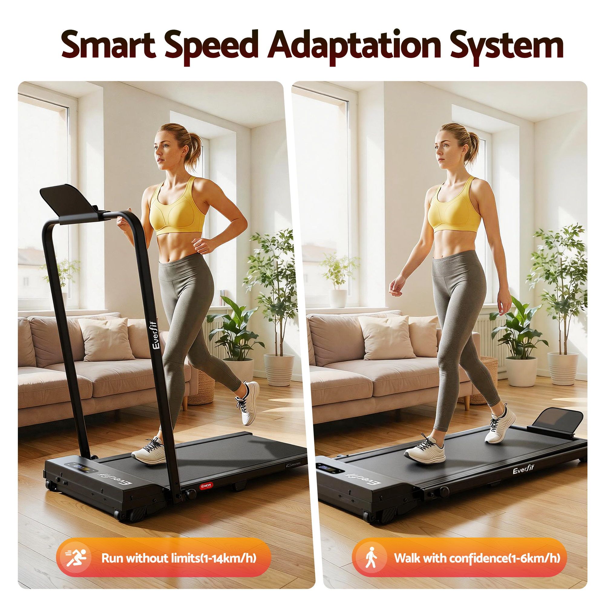 Everfit 3 in 1 Walking Pad Treadmill 12% Incline Under Desk Foldable Treadmills for Home Gym With 38cm Wide Belt APP Control