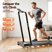 Everfit 3 in 1 Walking Pad Treadmill 12% Incline Under Desk Foldable Treadmills for Home Gym With 38cm Wide Belt APP Control