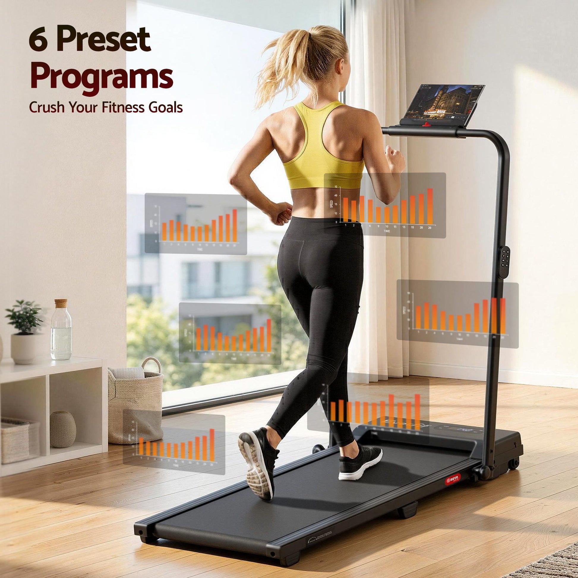 Everfit 3 in 1 Walking Pad Treadmill 12% Incline Under Desk Foldable Treadmills for Home Gym With 38cm Wide TMILL-380H-2INC-BK