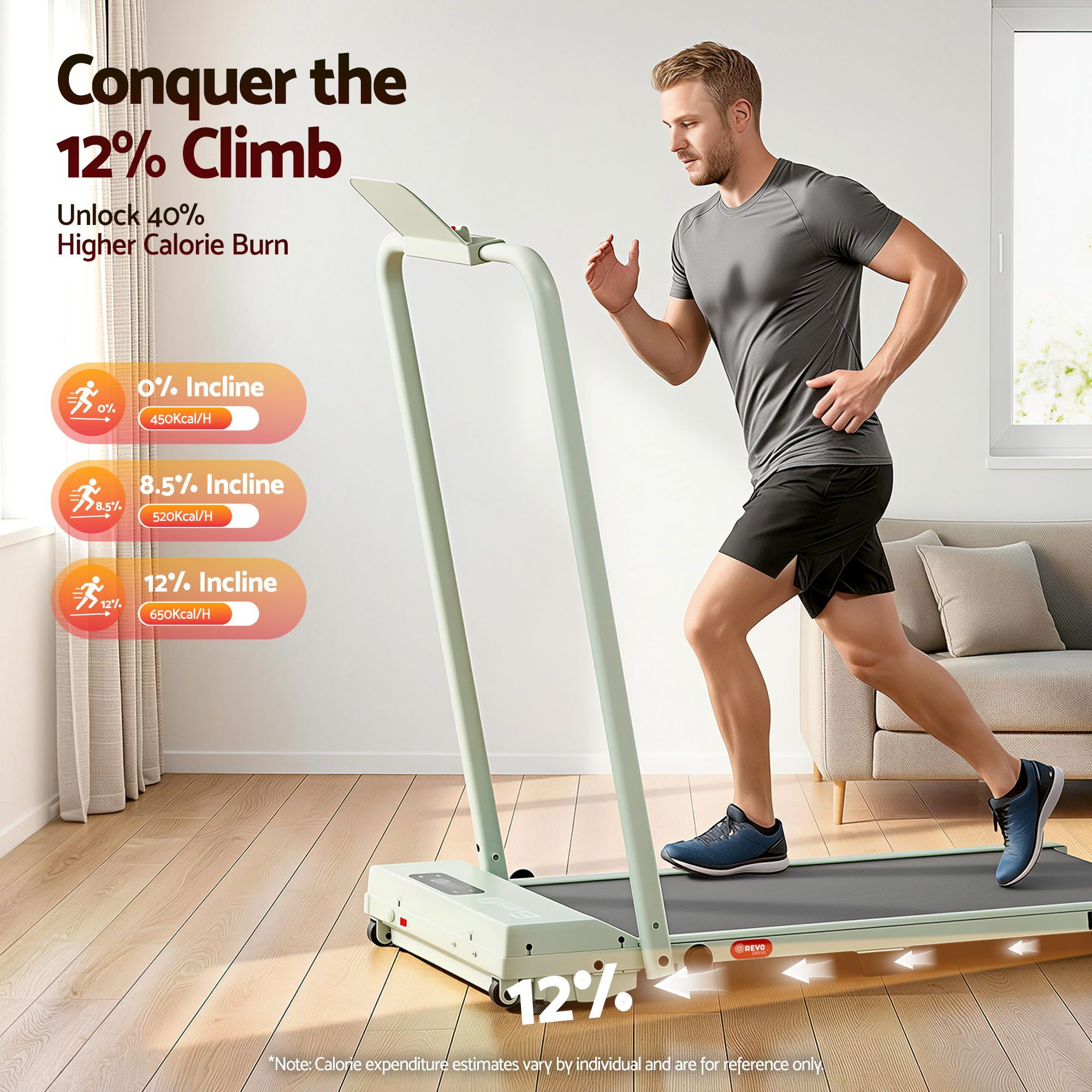 Everfit 3 in 1 Walking Pad Treadmill 12% Incline Under Desk Foldable Treadmills for Home Gym With 38cm Wide Belt APP Control