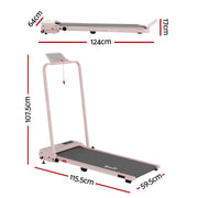 Everfit 3 in 1 Walking Pad Treadmill 12% Incline Under Desk Treadmills for Home Gym With 38cm Wide Belt APP TMILL-380H-2INC-PK