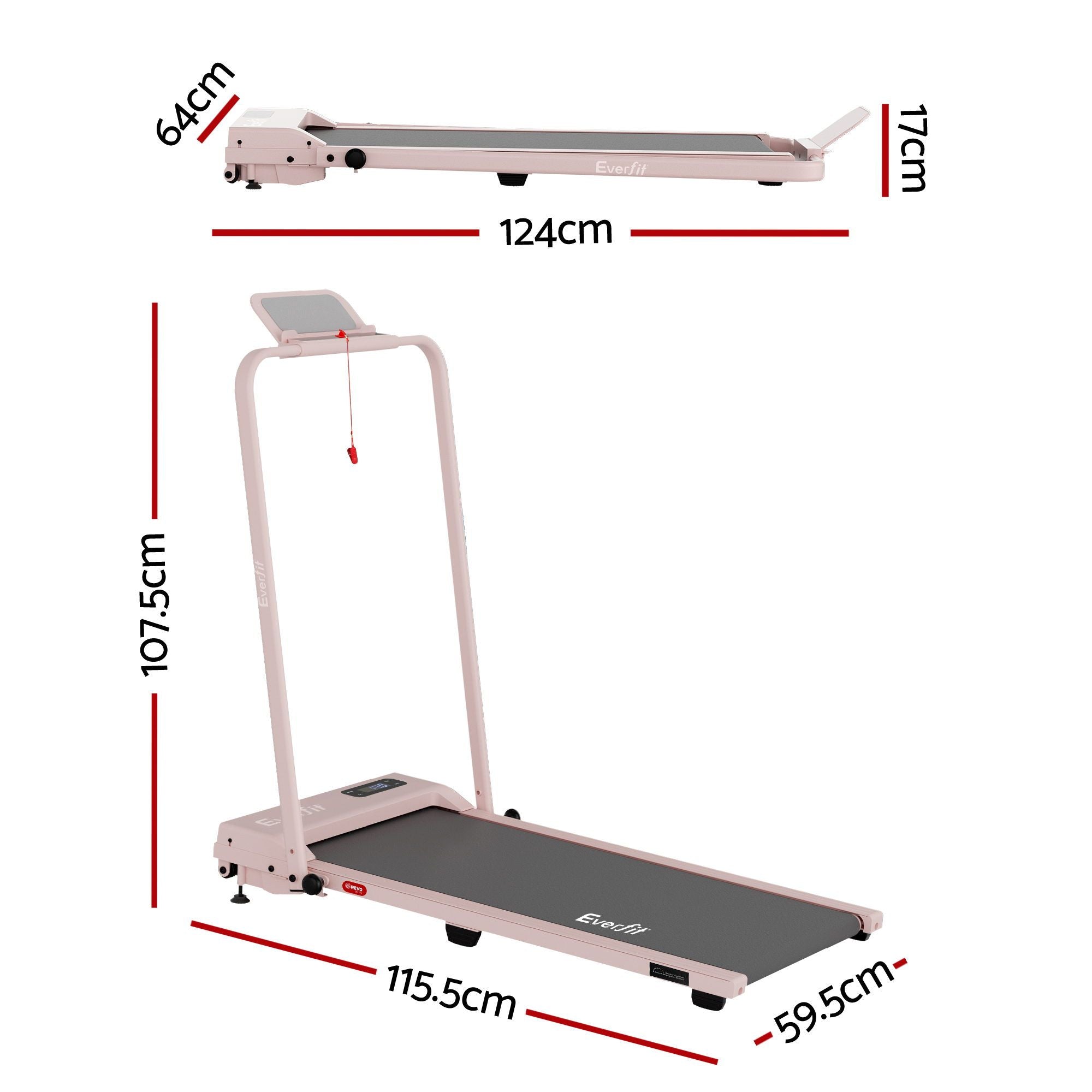 Everfit 3 in 1 Walking Pad Treadmill 12% Incline Under Desk Treadmills for Home Gym With 38cm Wide Belt APP TMILL-380H-2INC-PK