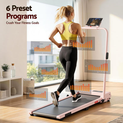 Everfit 3 in 1 Walking Pad Treadmill 12% Incline Under Desk Treadmills for Home Gym With 38cm Wide Belt APP TMILL-380H-2INC-PK
