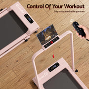 Everfit 3 in 1 Walking Pad Treadmill 12% Incline Under Desk Treadmills for Home Gym With 38cm Wide Belt APP TMILL-380H-2INC-PK
