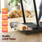 Everfit Treadmill Electric Walking Pad Incline Under Desk 380mm Black