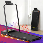 Everfit Treadmill Electric Walking Pad Incline Under Desk 380mm Black