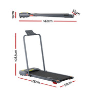 Everfit Treadmill Electric Walking Pad Incline Under Desk 380mm Grey