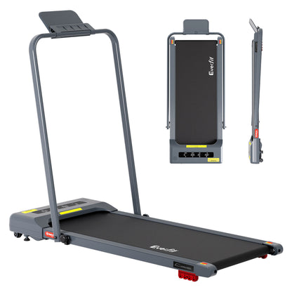 Everfit Treadmill Electric Walking Pad Incline Under Desk 380mm Grey TMILL-380H-INC-GR