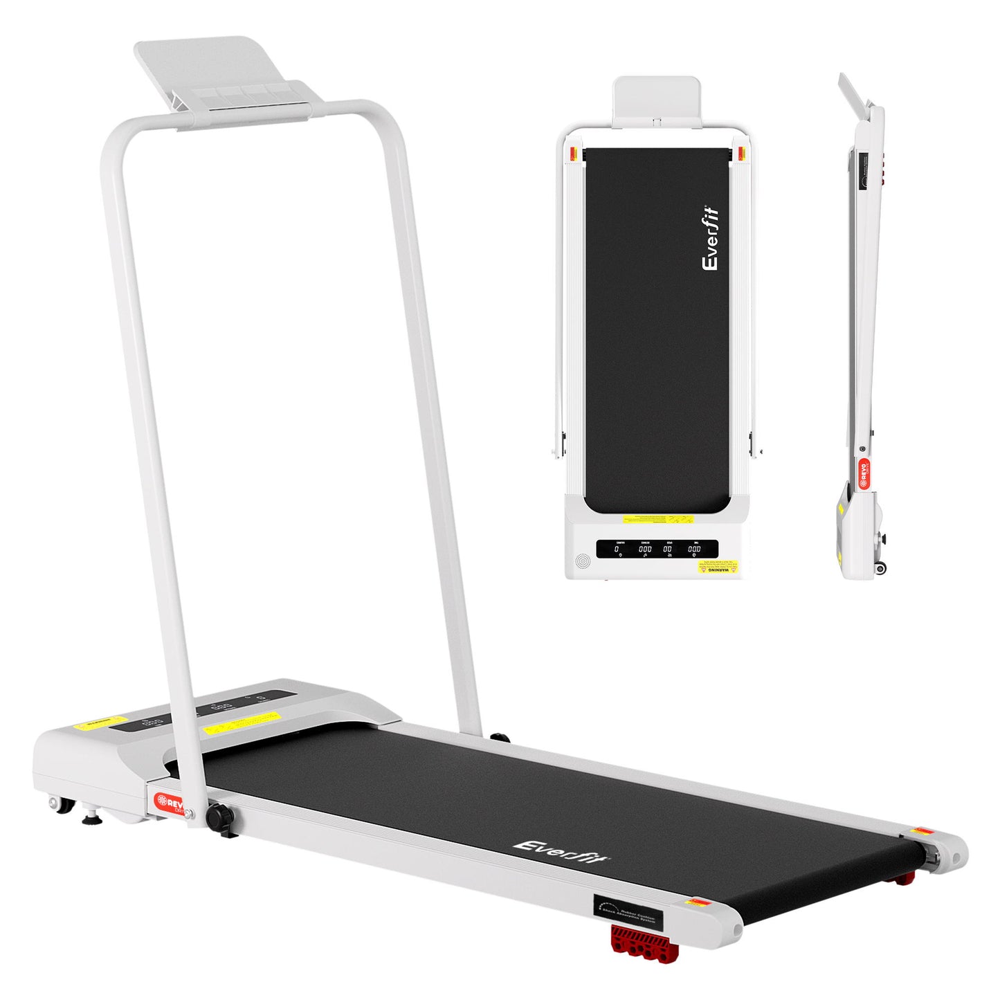 Everfit Treadmill Electric Walking Pad Incline Under Desk 380mm White TMILL-380H-INC-WH