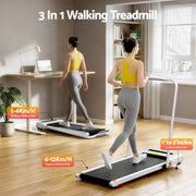 Everfit Treadmill Electric Walking Pad Incline Under Desk 380mm White