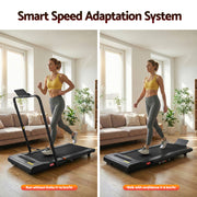 Everfit Treadmill Electric Walking Pad Under Desk Home Gym Fitness 400mm Black