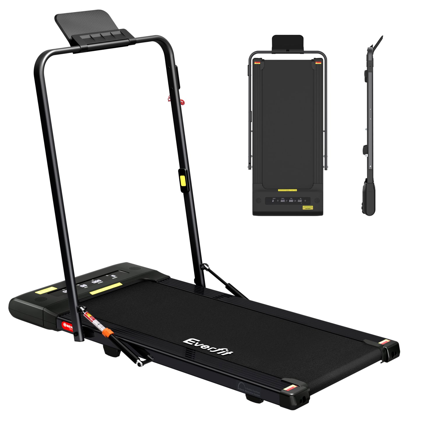 Everfit Treadmill Electric Walking Pad Under Desk Home Gym Fitness 400mm Black TMILL-400-2IN1-BK