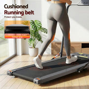 Everfit 2 in 1 Treadmill Electric Walking Pad Under Desk Home Gym Fitness 400mm Grey TMILL-400-2IN1-GR