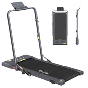 Everfit 2 in 1 Treadmill Electric Walking Pad Under Desk Home Gym Fitness 400mm Grey TMILL-400-2IN1-GR