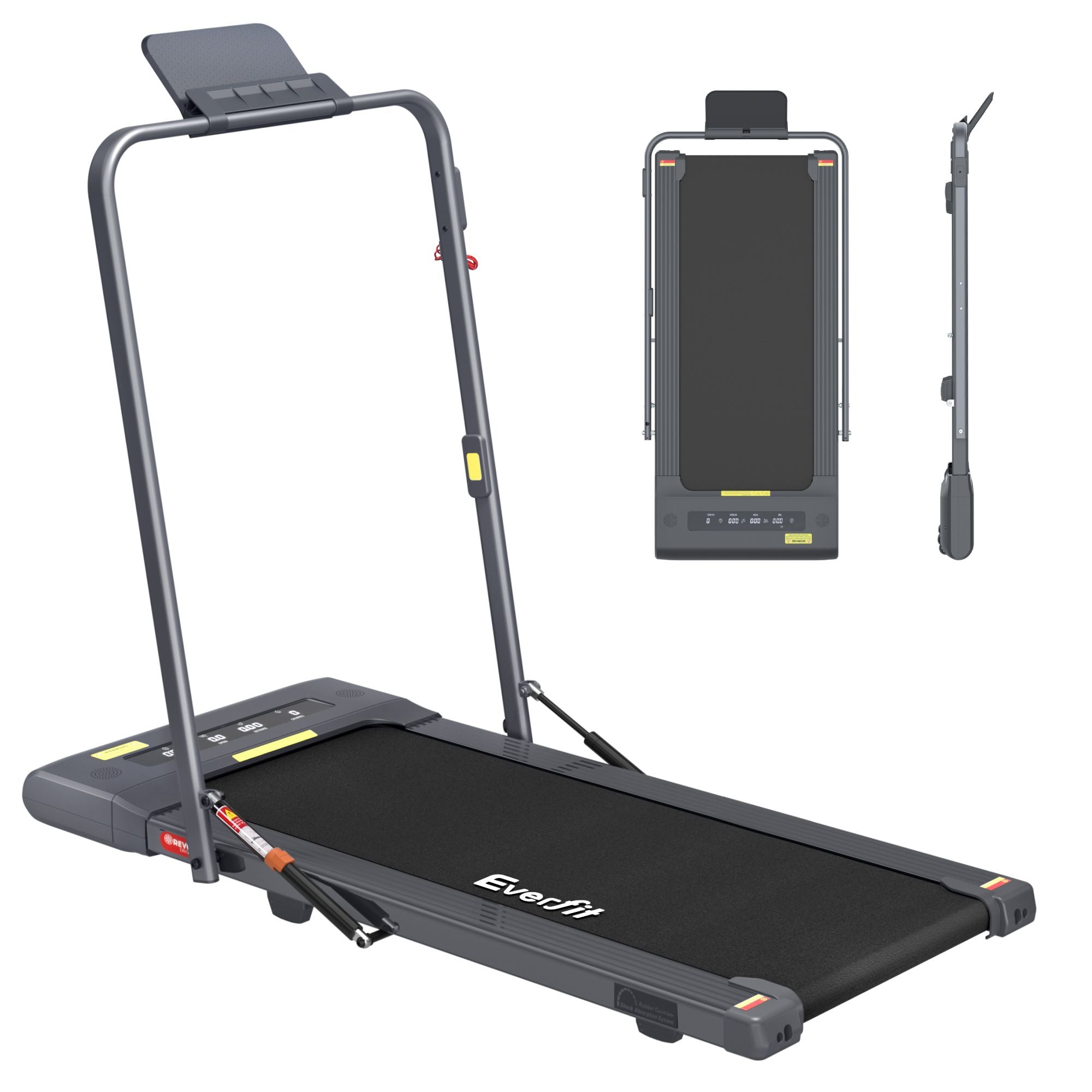 Everfit 2 in 1 Treadmill Electric Walking Pad Under Desk Home Gym Fitness 400mm Grey TMILL-400-2IN1-GR