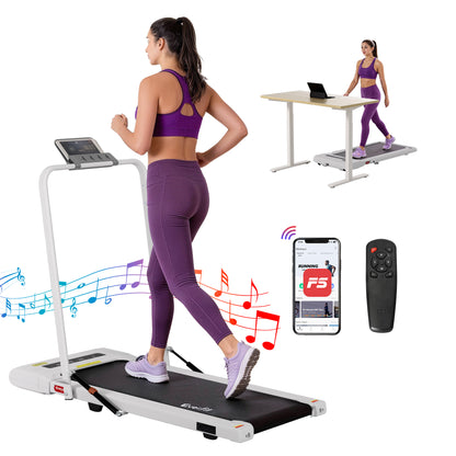 Everfit Treadmill Electric Walking Pad Under Desk Home Gym Fitness 400mm White TMILL-400-2IN1-WH