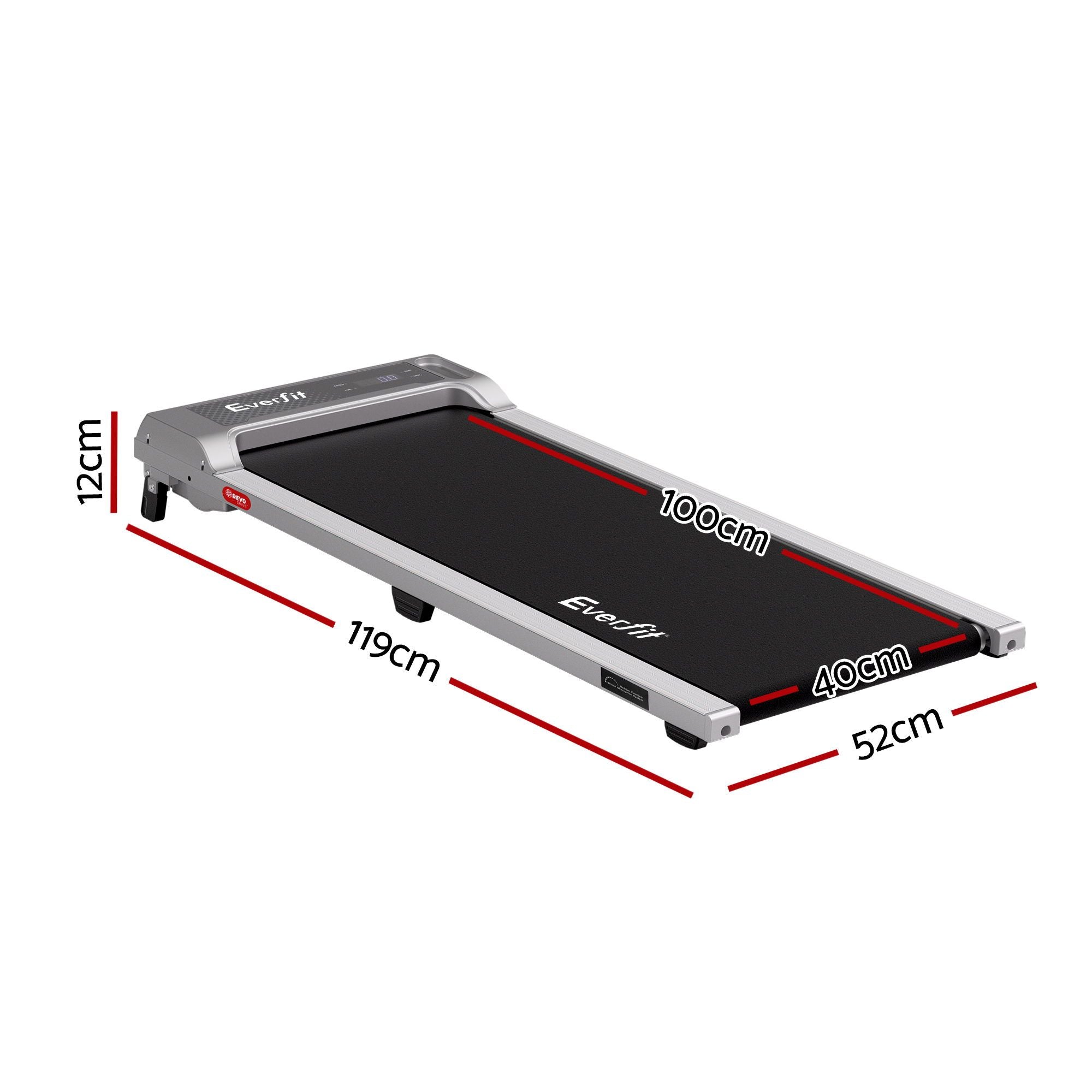 Everfit 3 in 1 Walking Pad Treadmill 12% Incline Under Desk Treadmills for Home Gym With 40cm Wide Belt Sliver