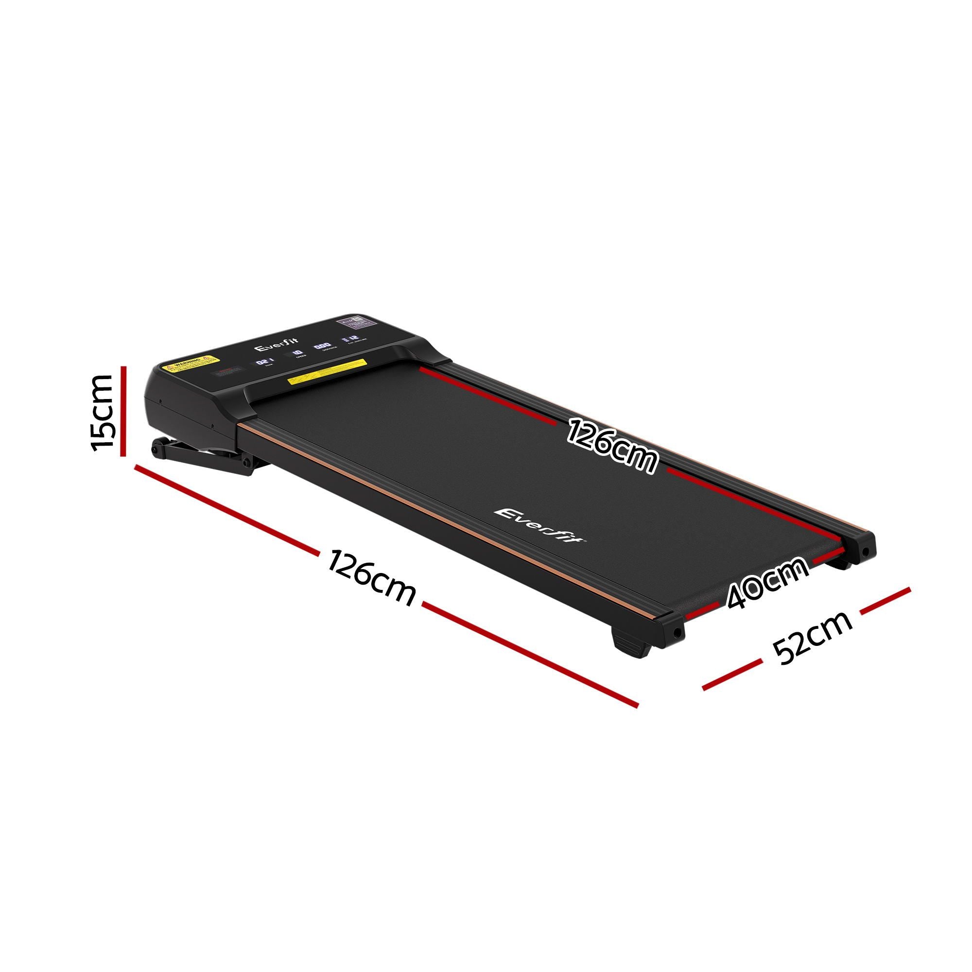 Everfit 3 in 1 Walking Pad Treadmill 20% Auto Incline Under Desk Treadmills for Home Gym With 40cm Wide Belt TMILL-400-AINC-BK