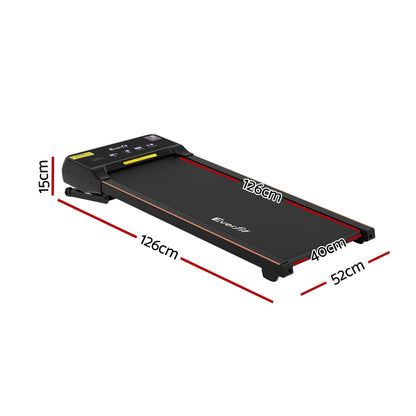 Everfit 3 in 1 Walking Pad Treadmill 20% Auto Incline Under Desk Treadmills for Home Gym With 40cm Wide Belt TMILL-400-AINC-BK