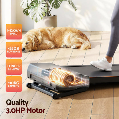 Everfit 3 in 1 Walking Pad Treadmill 20% Auto Incline Under Desk Treadmills for Home Gym With 40cm Wide Belt TMILL-400-AINC-BK