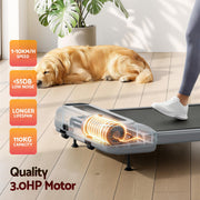 Everfit 3 in 1 Treadmill Electric Walking Pad with Incline Under Desk Home Gym Grey