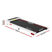 Everfit 3 in 1 Treadmill Electric Walking Pad with Incline Under Desk Home Gym White