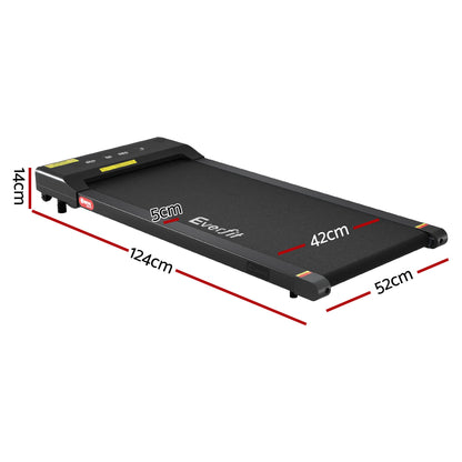 Everfit 2 in 1 Treadmill Electric Walking Pad Under Desk Home Gym Fitness 400mm Black TMILL-400-PAD