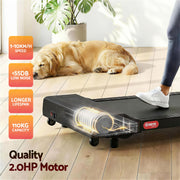 Everfit 2 in 1 Treadmill Electric Walking Pad Under Desk Home Gym Fitness 400mm Black TMILL-400-PAD