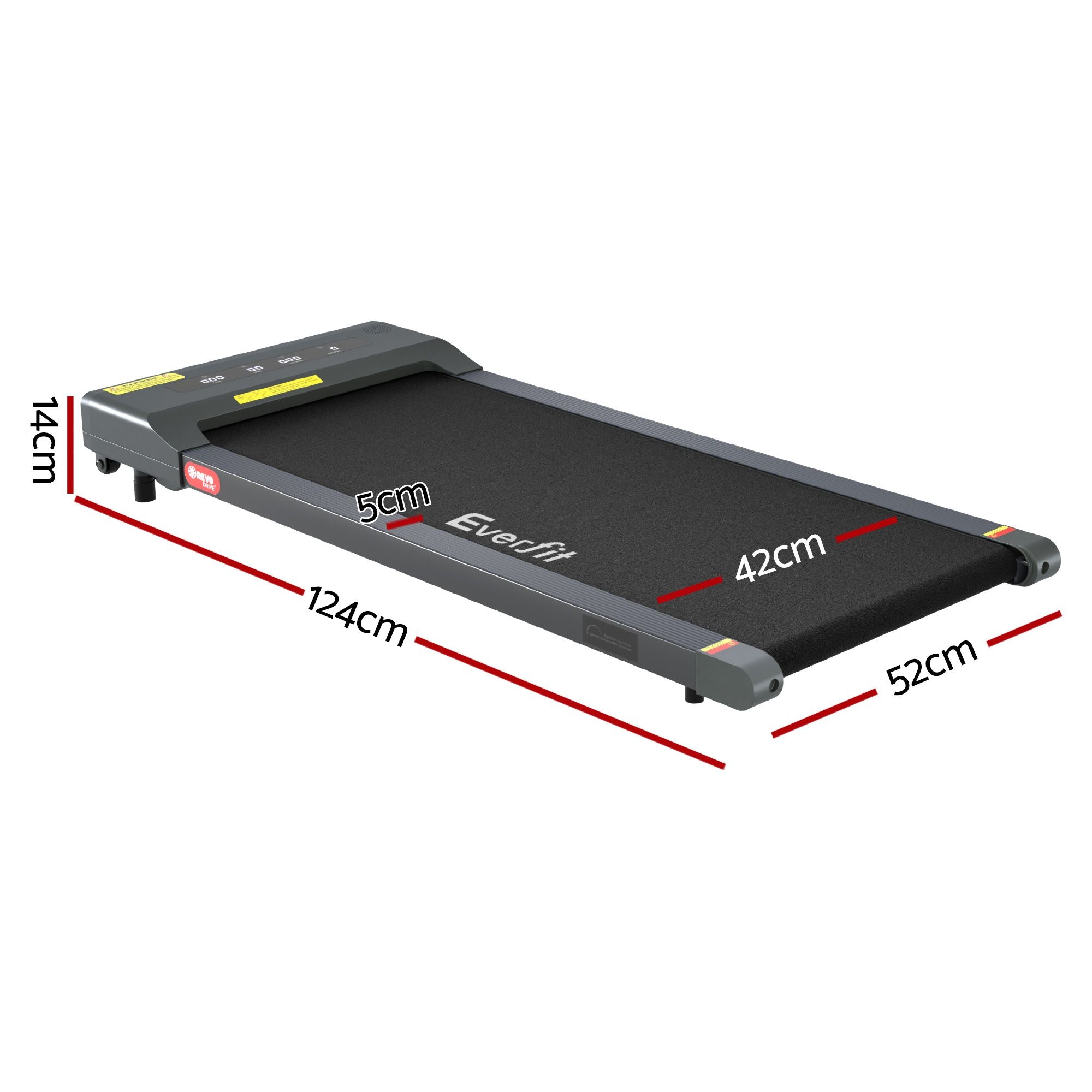 Everfit 2 in 1 Treadmill Electric Walking Pad Under Desk Home Gym Fitness 400mm Grey TMILL-400-PAD-GR