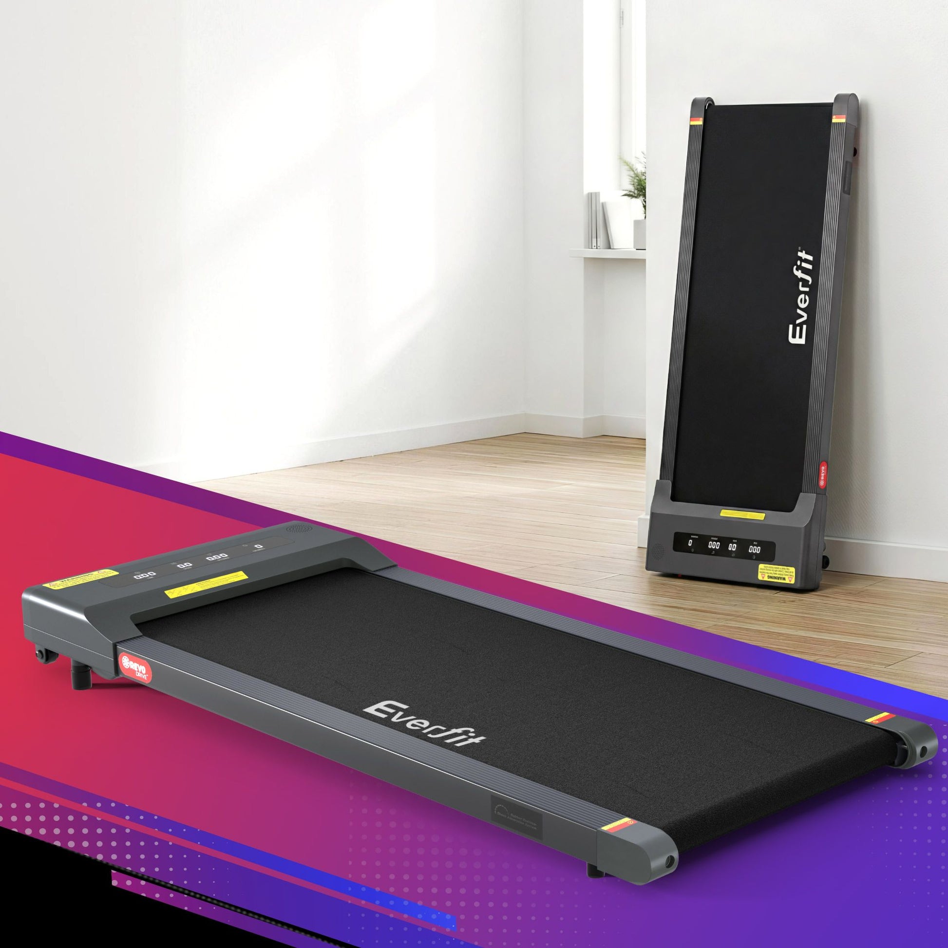 Everfit 2 in 1 Treadmill Electric Walking Pad Under Desk Home Gym Fitness 400mm Grey TMILL-400-PAD-GR