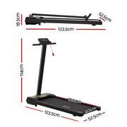 Everfit Walking Pad Treadmill 2 in 1 Foldable for Home Gym 40cm Wide Belt 12 Programs with App TMILL-400-TH-BK