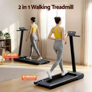 Everfit Walking Pad Treadmill 2 in 1 Foldable for Home Gym 40cm Wide Belt 12 Programs with App TMILL-400-TH-BK