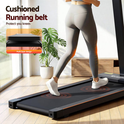 Everfit Walking Pad Treadmill 2 in 1 Foldable for Home Gym 40cm Wide Belt 12 Programs with App TMILL-400-TH-BK
