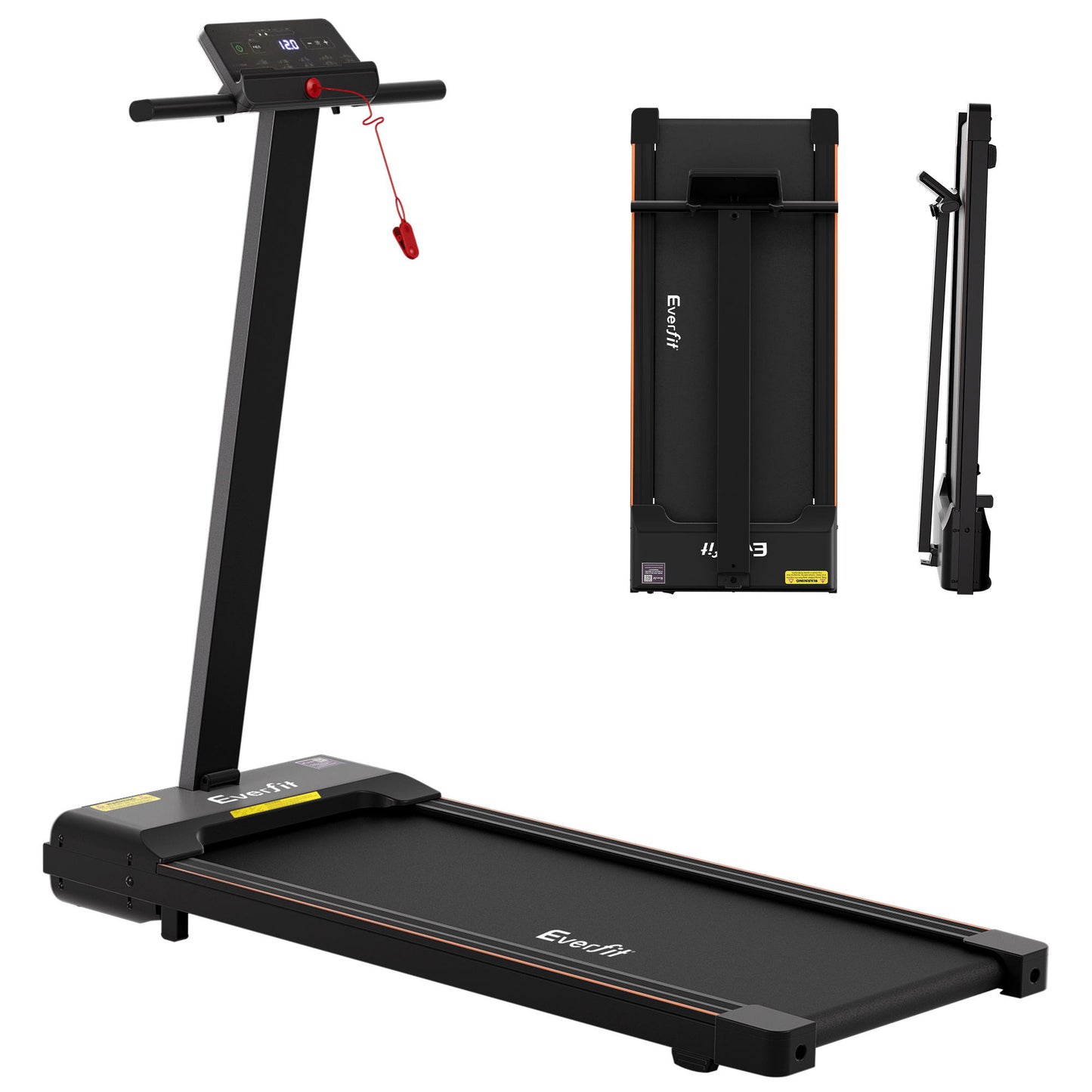 Everfit Walking Pad Treadmill 2 in 1 Foldable for Home Gym 40cm Wide Belt 12 Programs with App TMILL-400-TH-BK