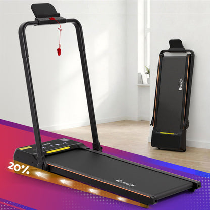 Everfit 3 in 1 Walking Pad Treadmill 20% Auto Incline Under Desk Foldable Treadmills for Home With 40cm Wide TMILL-400H-AINC-BK