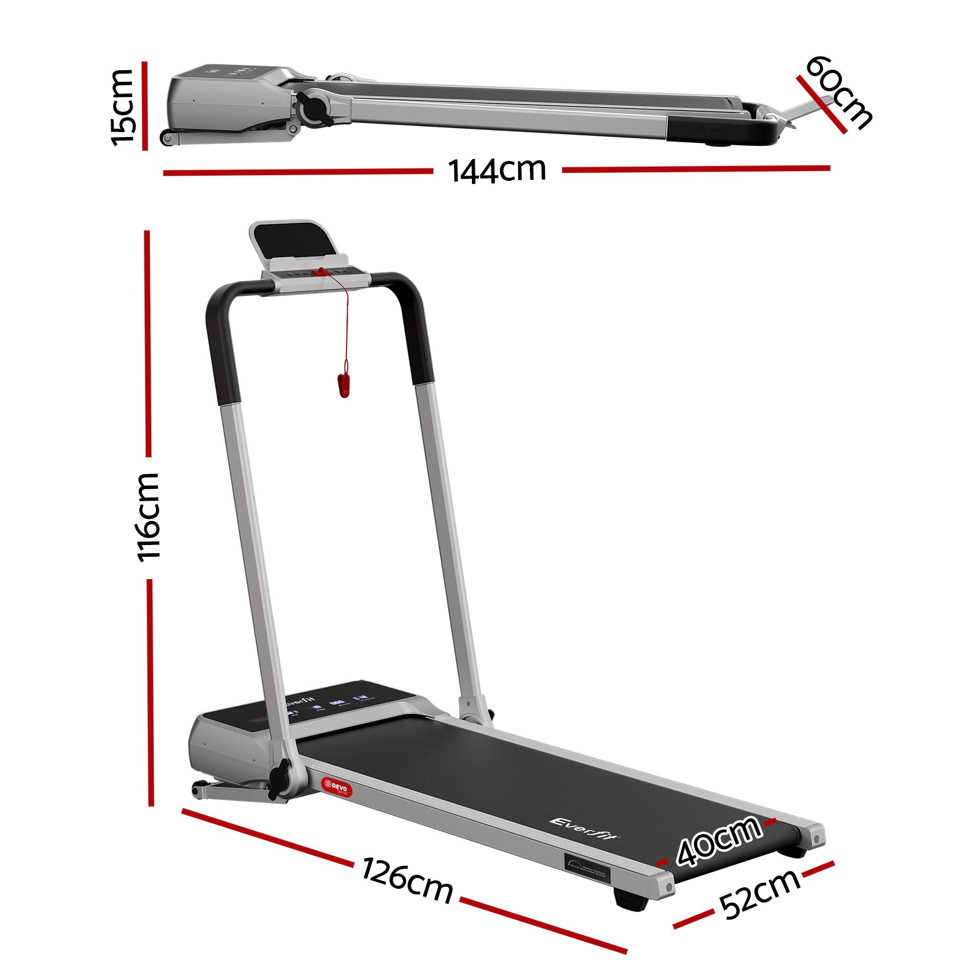 Everfit 3 in 1 Walking Pad Treadmill 20% Auto Incline Under Desk Foldable Treadmills for Home With 40cm Wide Belt Silver