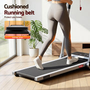 Everfit 3 in 1 Walking Pad Treadmill 20% Auto Incline Under Desk Foldable Treadmills for Home With 40cm Wide Belt Silver