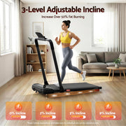 Everfit 3 in1 Treadmill Electric Walking Pad with Incline Foldable for Home Gym Black TMILL-400H-INC-BK