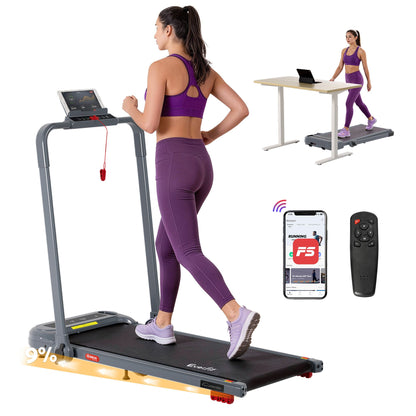 Everfit 3 in 1 Treadmill Electric Walking Pad with Incline Foldable for Home Gym Grey TMILL-400H-INC-GR