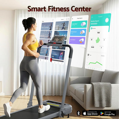 Everfit 3 in 1 Treadmill Electric Walking Pad with Incline Foldable for Home Gym Grey TMILL-400H-INC-GR