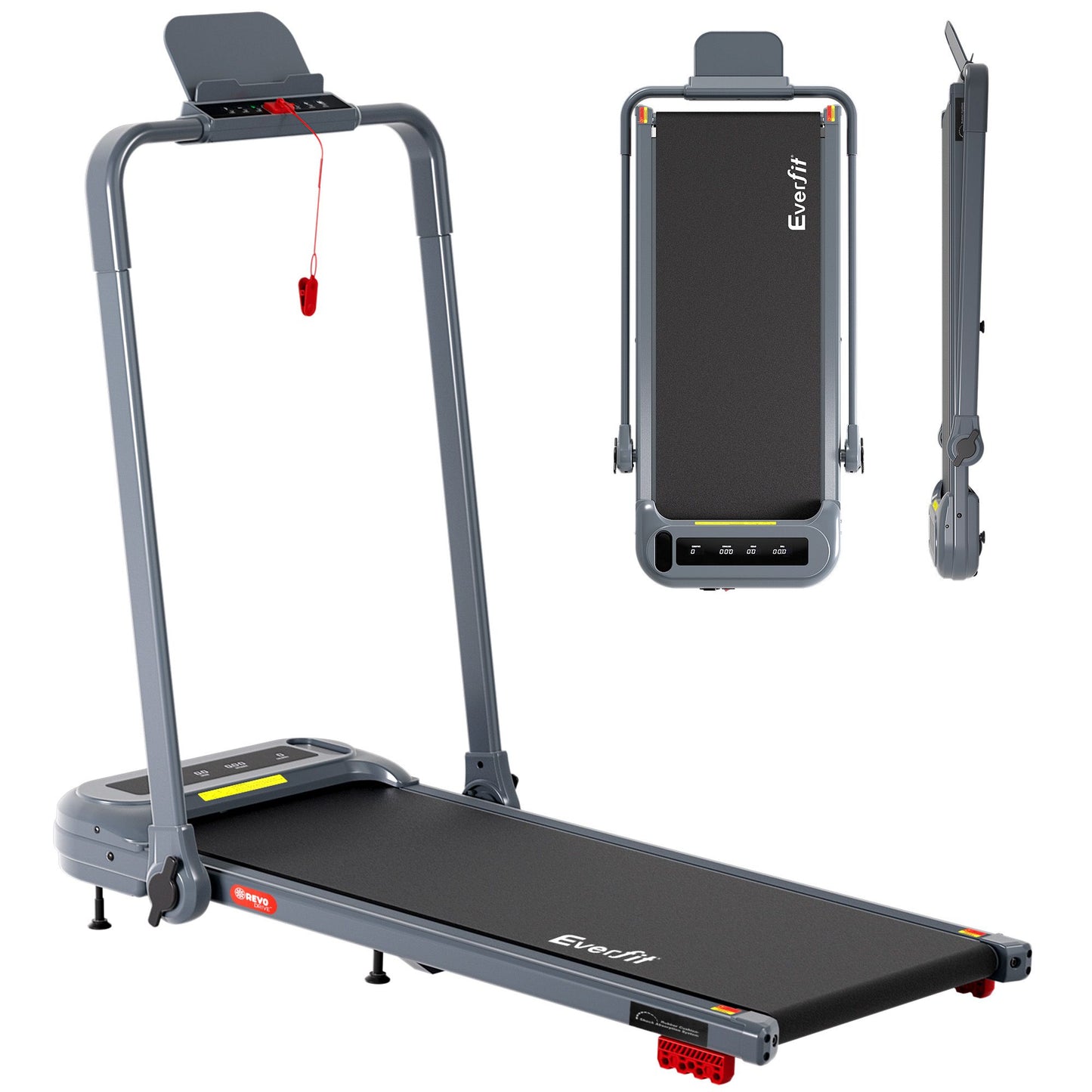 Everfit 3 in 1 Treadmill Electric Walking Pad with Incline Foldable for Home Gym Grey TMILL-400H-INC-GR