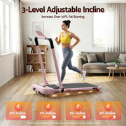 Everfit 3 in 1 Treadmill Electric Walking Pad with Incline Foldable for Home Gym Pink