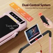 Everfit 3 in 1 Treadmill Electric Walking Pad with Incline Foldable for Home Gym Pink