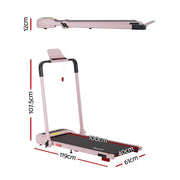 Everfit 3 in 1 Treadmill Electric Walking Pad with Incline Foldable for Home Gym Pink